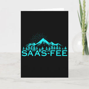 Saas-fee Ski Resort Swiss Alps Skiing Switzerland  Card