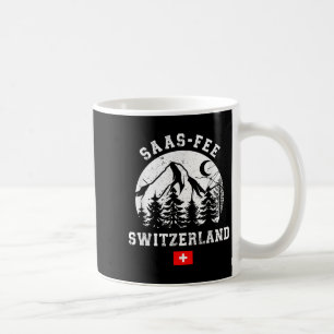 Saas-fee Switzerland Ski Resort Alps Alpine Skiing Coffee Mug
