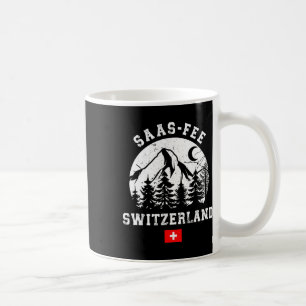 Saas-fee Switzerland Ski Resort Alps Alpine Skiing Coffee Mug