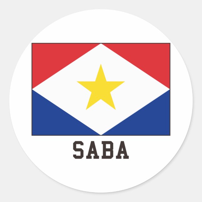 Saba Classic Round Sticker (Front)