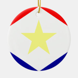 Saba Flag Ceramic Ornament