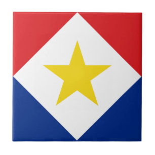 Saba Flag Ceramic Tile