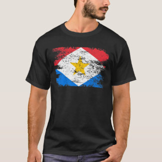 Saba Flag Gift Country Patriotic Travel Shirt