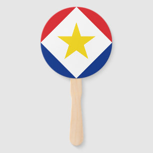 Saba Flag Hand Fan