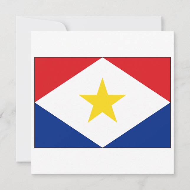 Saba Flag Invitation (Front)