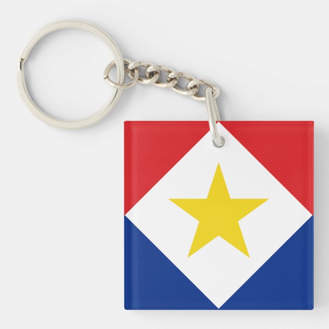 Saba Flag Key Ring (Front)
