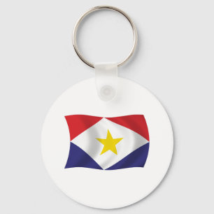 Saba Flag Keychain