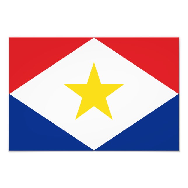 Saba Flag Photo Print (Front)