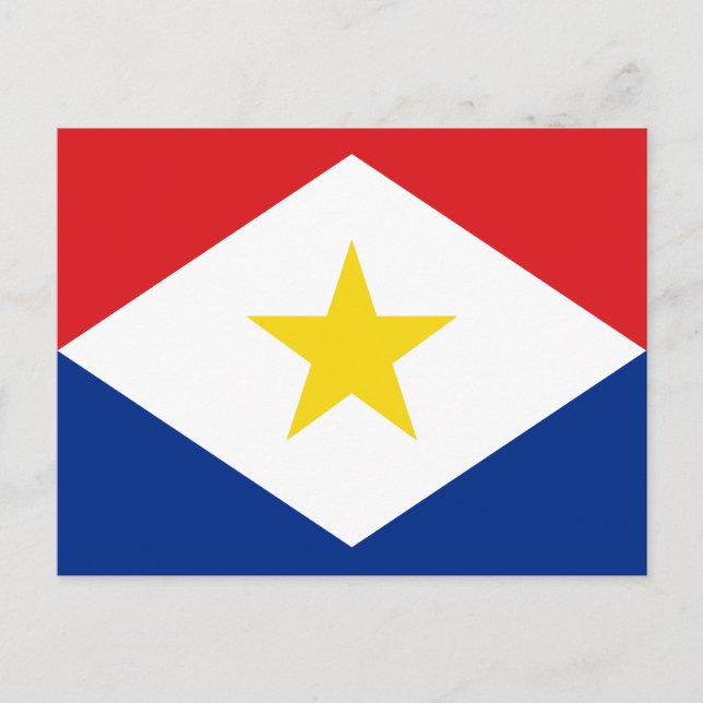 Saba Flag Postcard (Front)