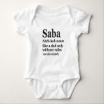 Saba Hebrew Grandpa Definition Jewish Hanukkah Gif Baby Bodysuit<br><div class="desc">Saba Funny Hanukkah Deinition Shirt</div>