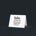 Saba Hebrew Grandpa Definition Jewish Hanukkah Gif Thank You Card<br><div class="desc">Saba Funny Hanukkah Deinition Shirt</div>