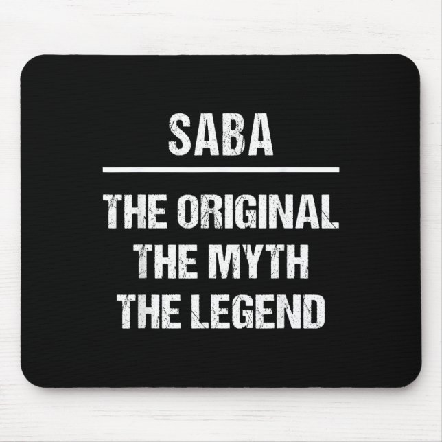 Saba The Original Name Myth Legend Hebrew Mouse Pad (Front)