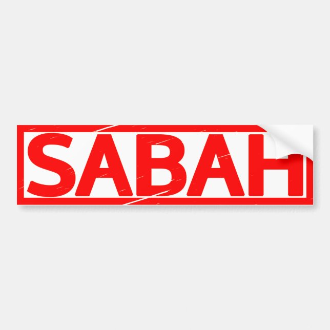 Sabah Stamp Bumper Sticker (Front)