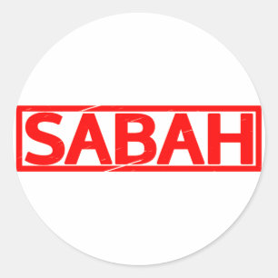 Sabah Stamp Classic Round Sticker