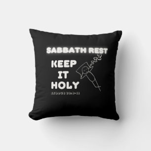 Sabbath Rest Keep It Holy Graphic Design Cushion
