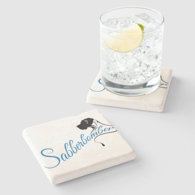 Sabberbomber Stone Coaster (Side)