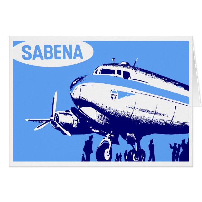 Sabena Airlines retro vector art (Front Horizontal)