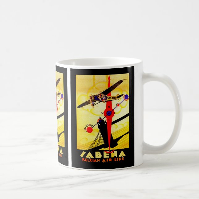Sabena Art Deco Compass Coffee Mug (Right)