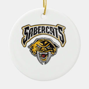 Sabercats Youth Football & Cheer Ceramic Tree Decoration