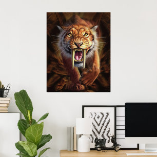 Sabertooth tiger poster
