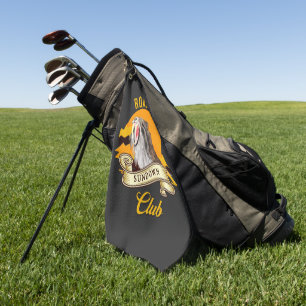 Sabertooth Tiger Retro Sunset Adventure Club Golf Towel