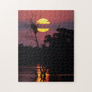Sabi River At Sunset, Kruger National Park Jigsaw Puzzle