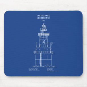 Sabine Bank Lighthouse - Texas – AD Mouse Pad