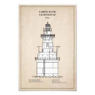 Sabine Bank Lighthouse - Texas - SBD Photo Print