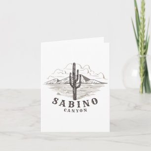 Sabino Canyon Tucson Arizona Cactus Hiking Outdoor Card