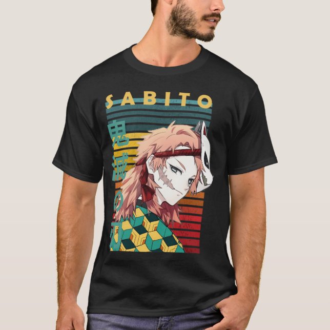 Sabito Retro Anime Style Fo Mask Slayer family T-Shirt (Front)