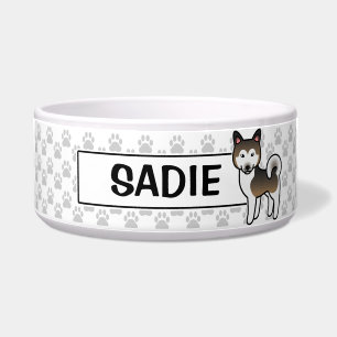 Sable And White Alaskan Malamute Dog Illustration