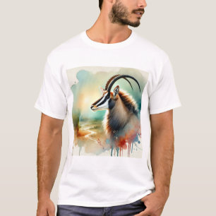 Sable Antelope 110724AREF106 - Watercolor T-Shirt