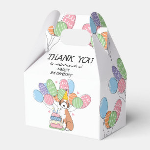Sable Aussiedoodle Dog Birthday Thank You Favour Box