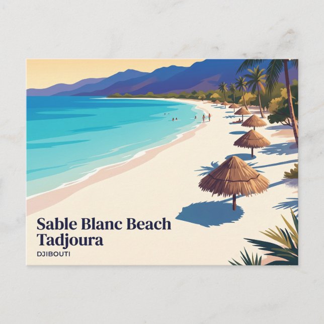 Sable Blanc Beach Djibouti Postcard (Front)