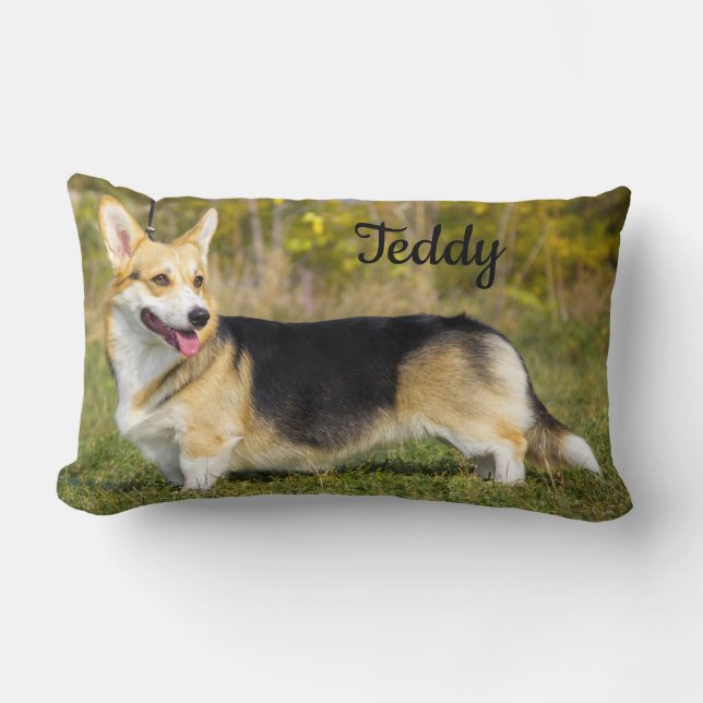 Sable Cardigan Welsh Corgi Dog Lumbar Cushion (Front)