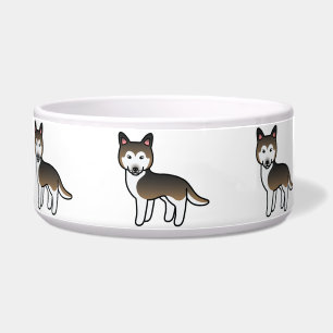 Sable Cartoon Siberian Husky Dog