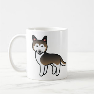 Sable Cartoon Siberian Husky Dog Coffee Mug