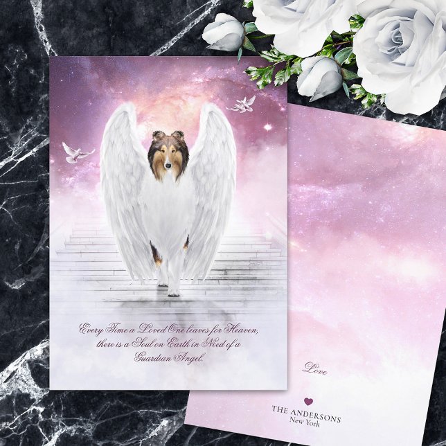Sable Collie Angel Heaven - Pet Loss Sympathy Card (Creator Uploaded)