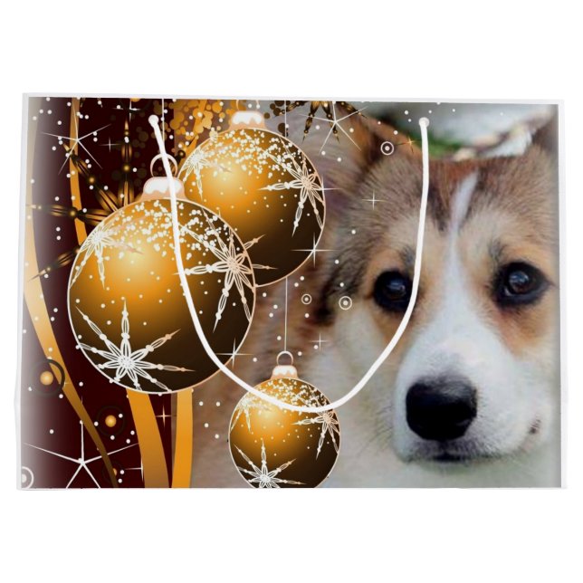 Sable Corgi Large Gift Bag (Back)