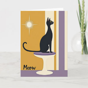 Sable Feline Birthday Card