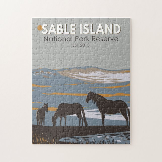 Sable Island National Park Reserve Canada Vintage Jigsaw Puzzle (Vertical)