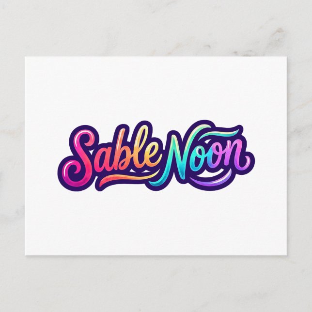 Sable Noon - Basic Logo Postcard (Front)