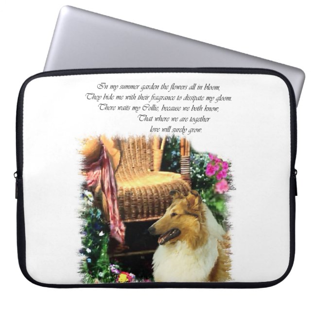 Sable Rough Collie Art Gifts Laptop Sleeve (Front)