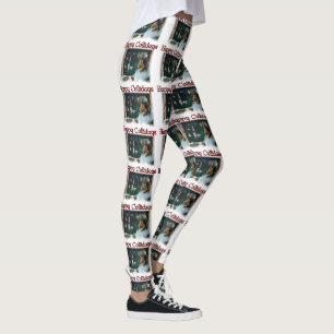 Sable Rough Collie Christmas Leggings