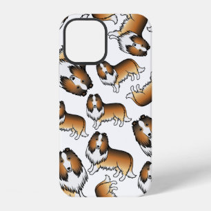 Sable Rough Collie Cute Cartoon Dog Pattern iPhone 12 Case