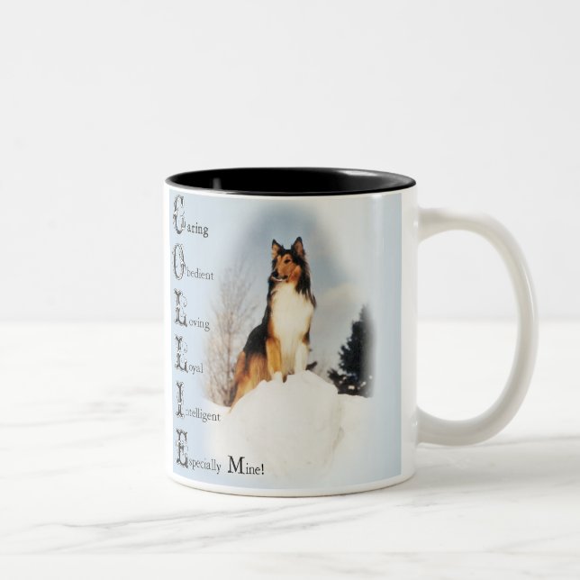 Sable Rough Collie Gifts Two-Tone Coffee Mug (Right)