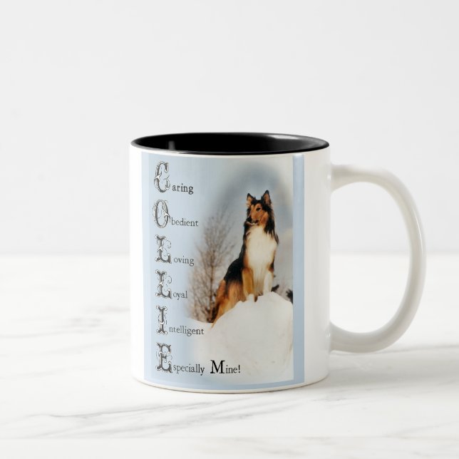 Sable Rough Collie Gifts Two-Tone Coffee Mug (Right)