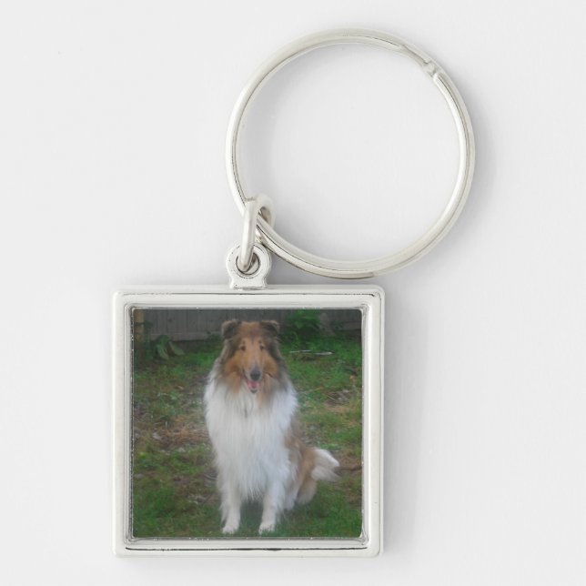 Sable Rough Collie Key Ring (Front)