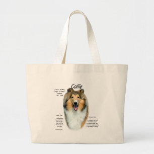 Sable Rough Collie Meet the Breed Large Tote Bag