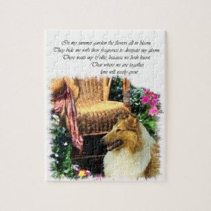 Sable Rough Collie Where Love Grows Jigsaw Puzzle